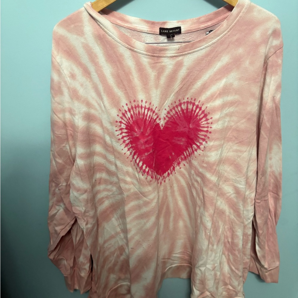 Lane Bryant Pink Tie-Dye Sweatshirt